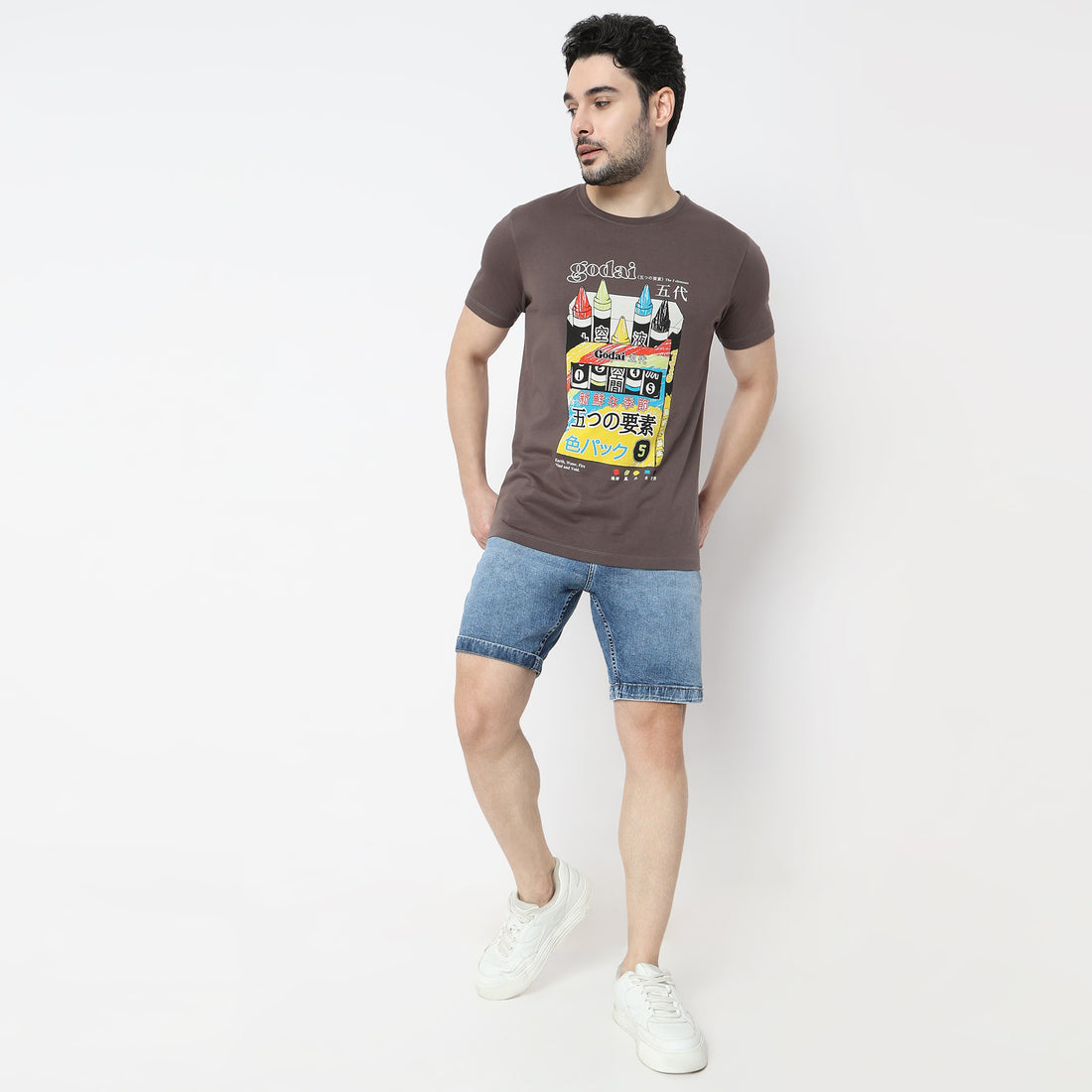 Regular Fit Graphic Crew Neck T-Shirt