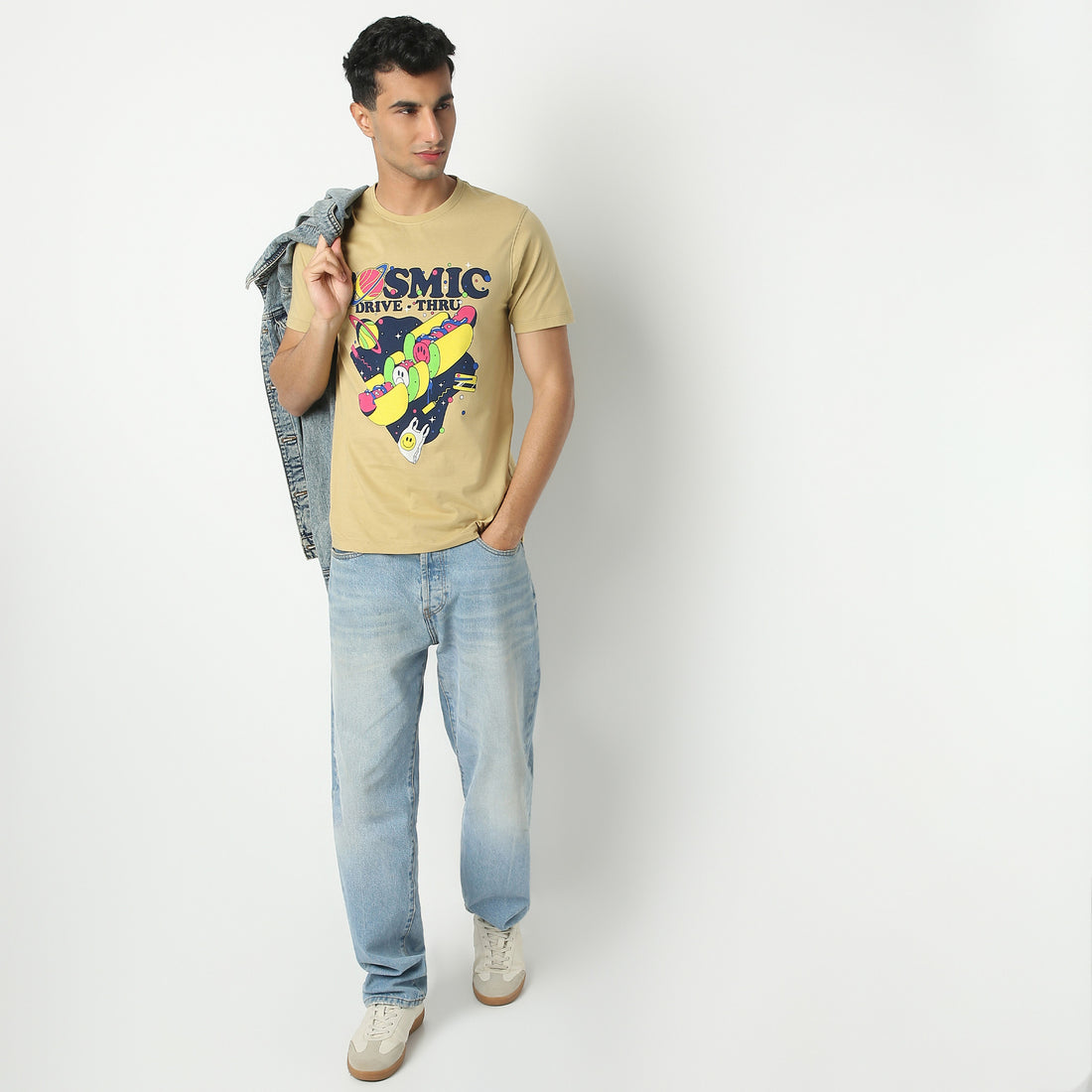 Graphic Cotton Crew Neck T-Shirt