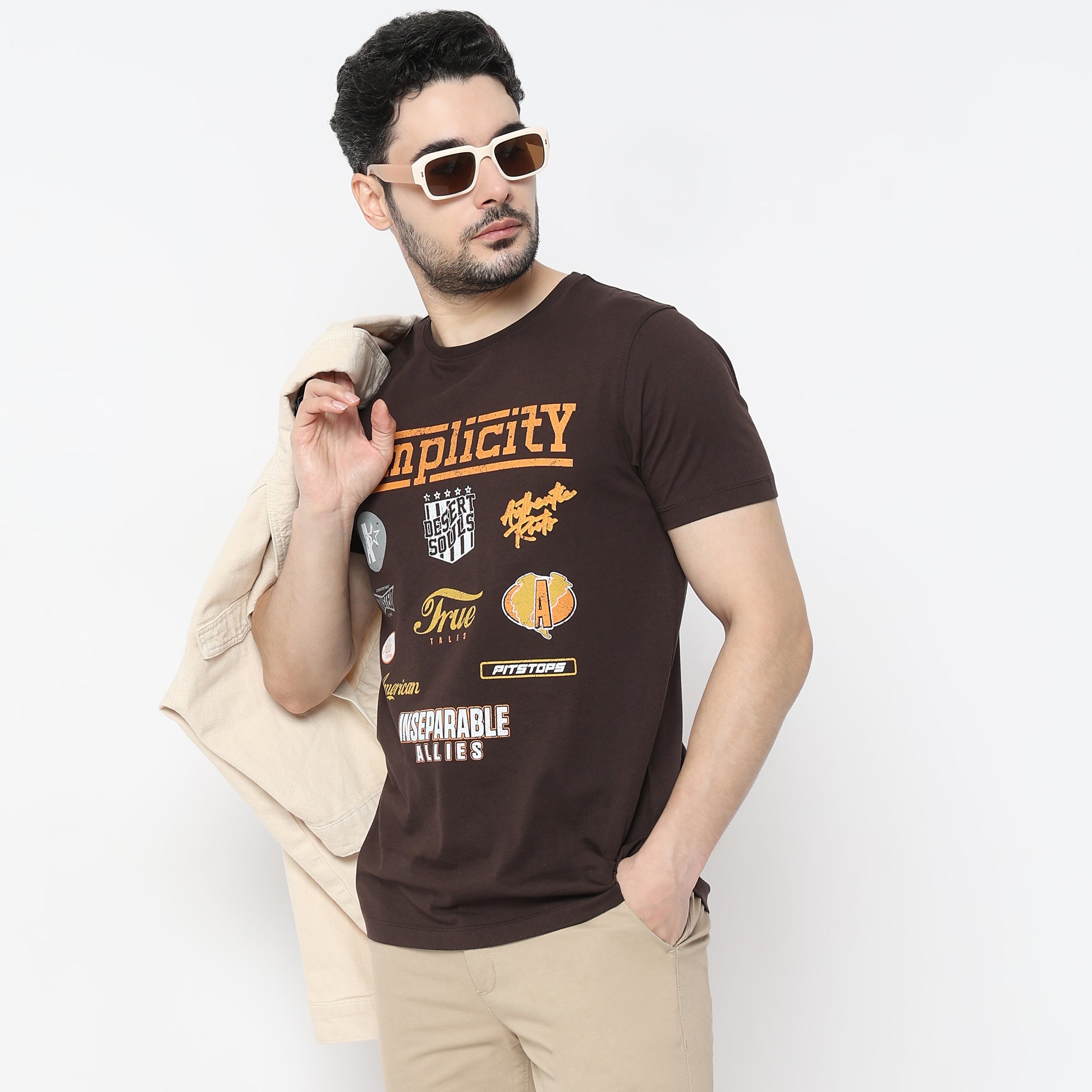 Regular Fit Graphic Crew Neck T-Shirt