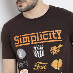 Regular Fit Graphic Crew Neck T-Shirt