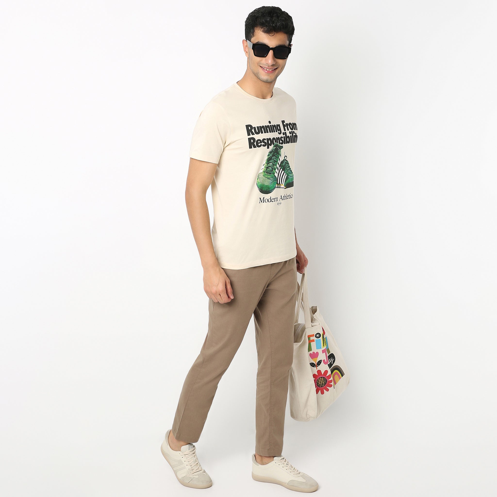 Regular Fit Graphic Crew Neck T-Shirt