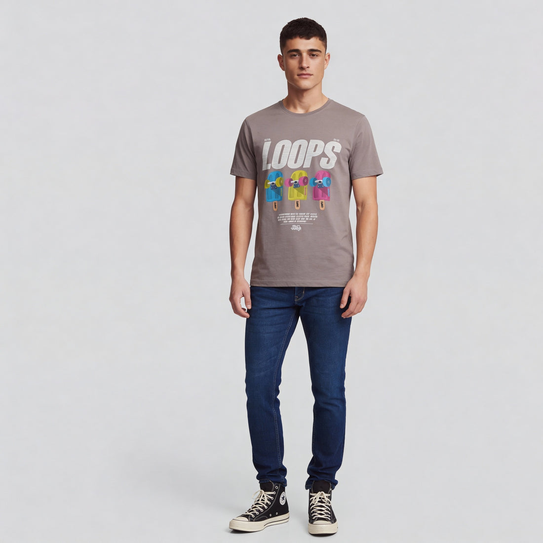 Cotton Crew Neck Graphitee
