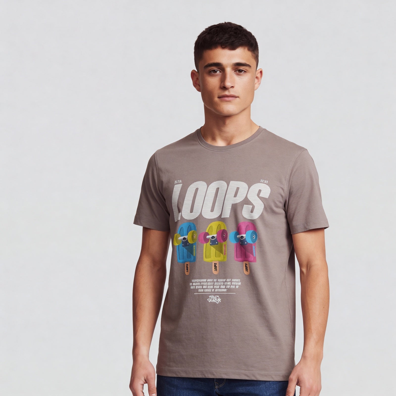 Cotton Crew Neck Graphitee