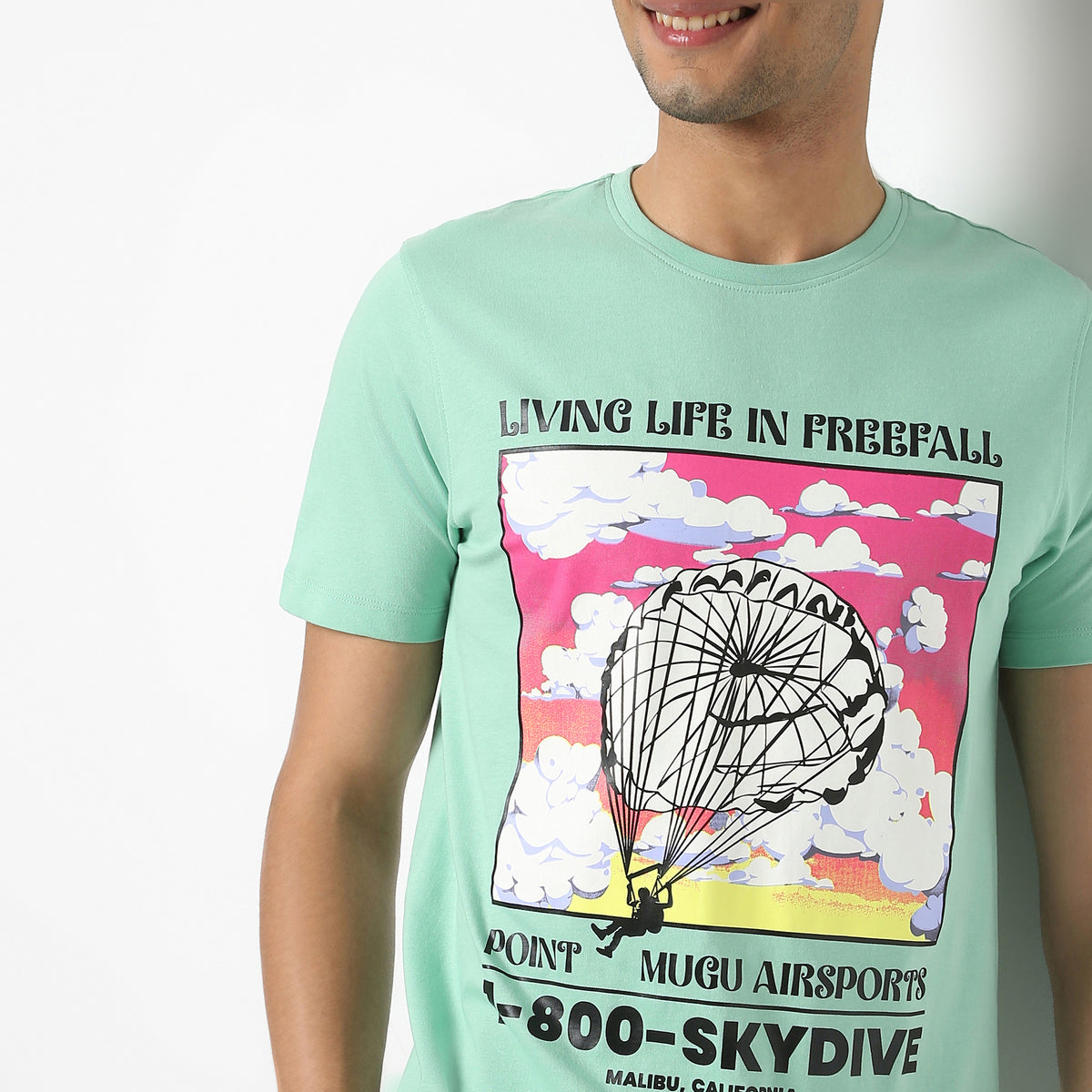 Regular Fit Graphic Crew Neck T-Shirt