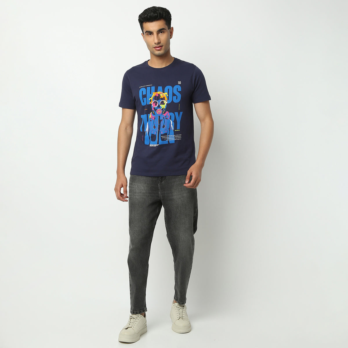 Regular Fit Graphic Crew Neck T-Shirt