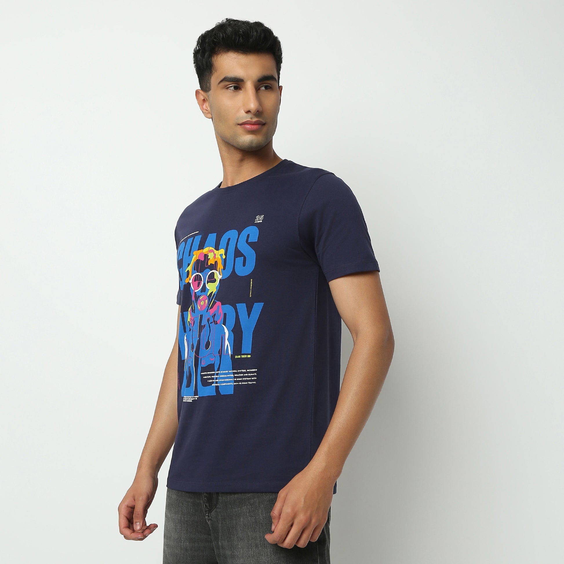 Regular Fit Graphic Crew Neck T-Shirt