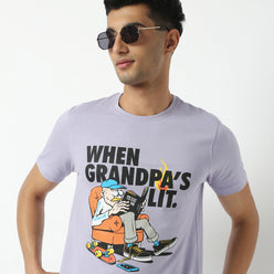 Regular Fit Graphic Crew Neck T-Shirt