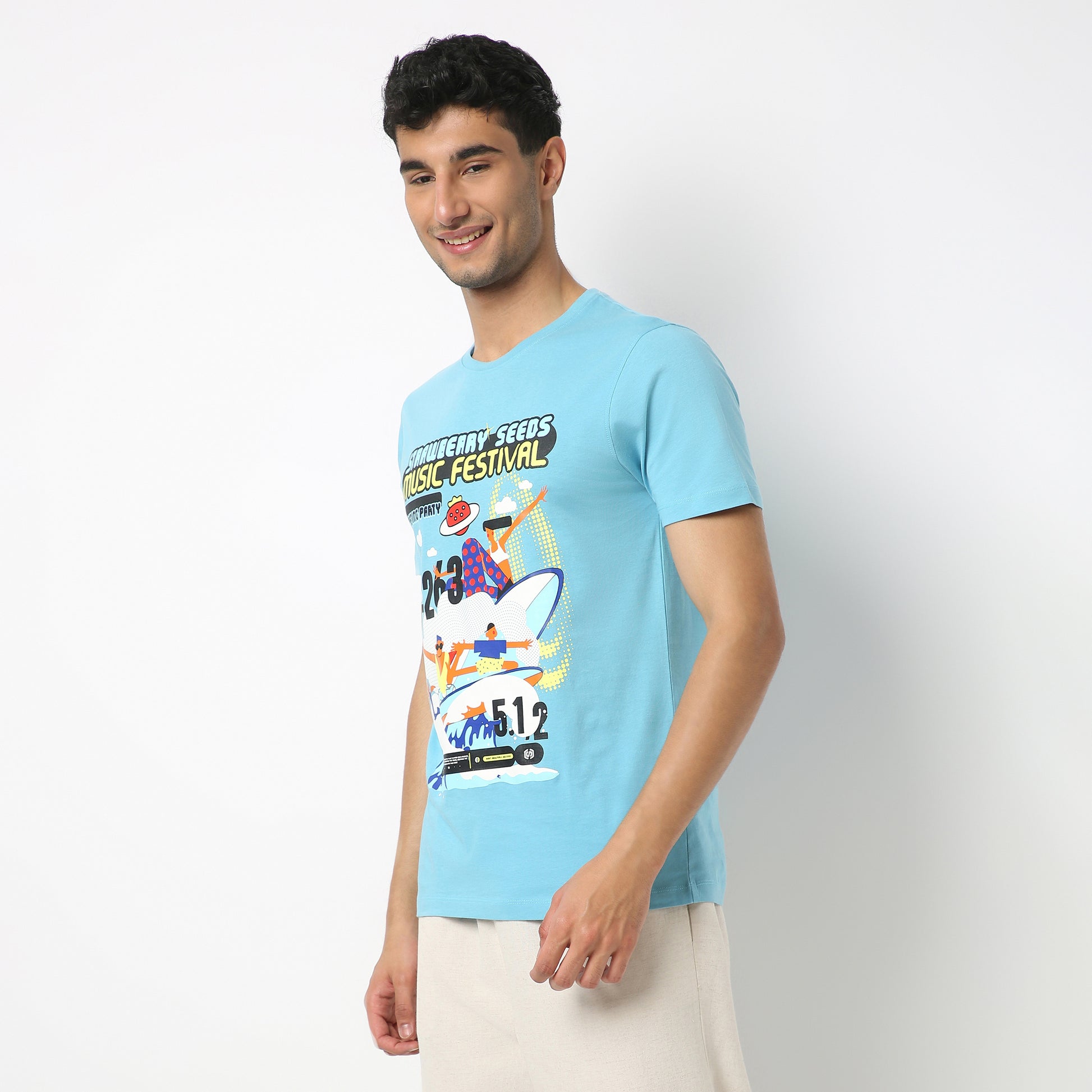 Regular Fit Graphic Crew Neck T-Shirt