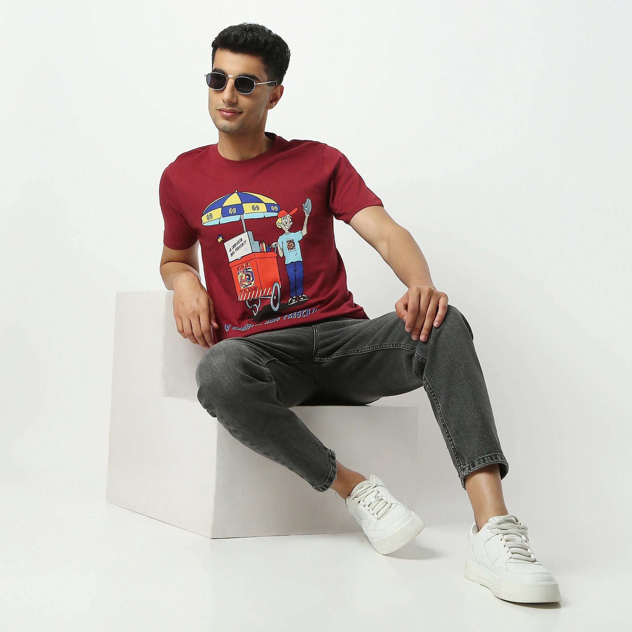 Regular Fit Graphic Crew Neck T-Shirt