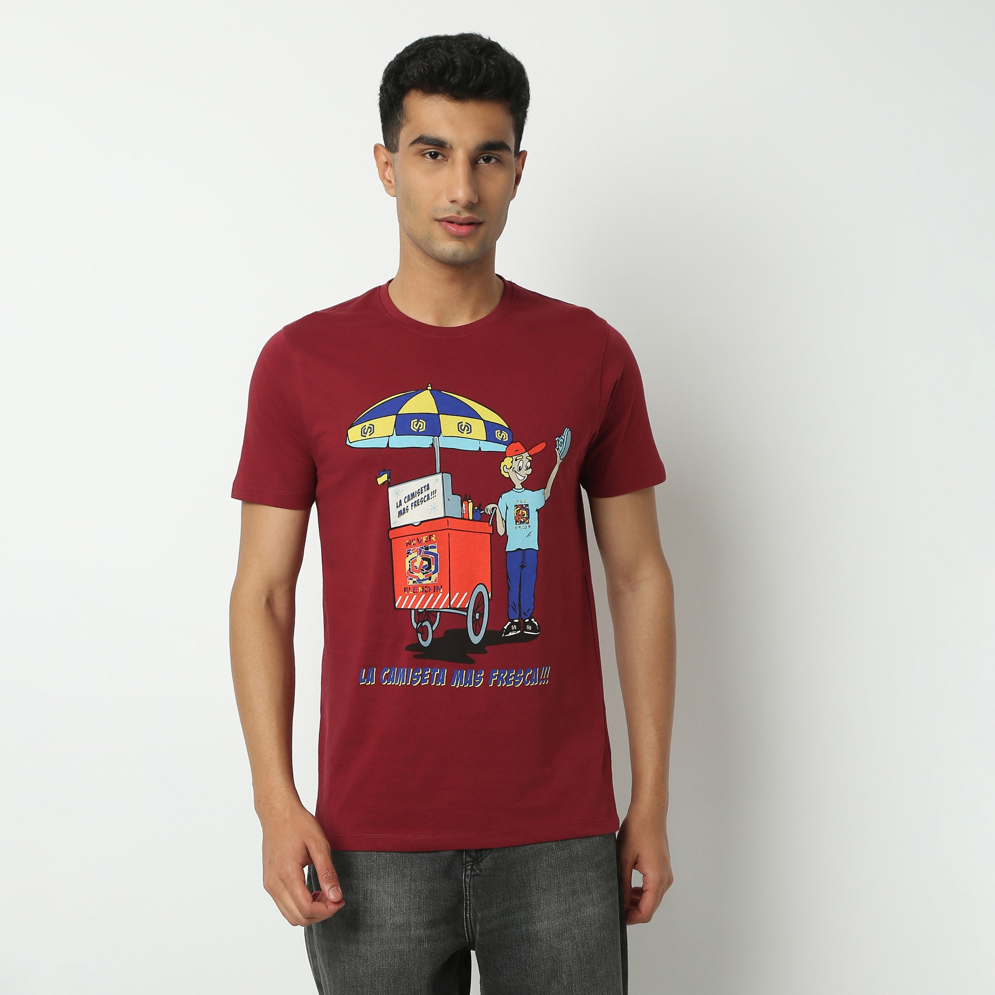 Regular Fit Graphic Crew Neck T-Shirt