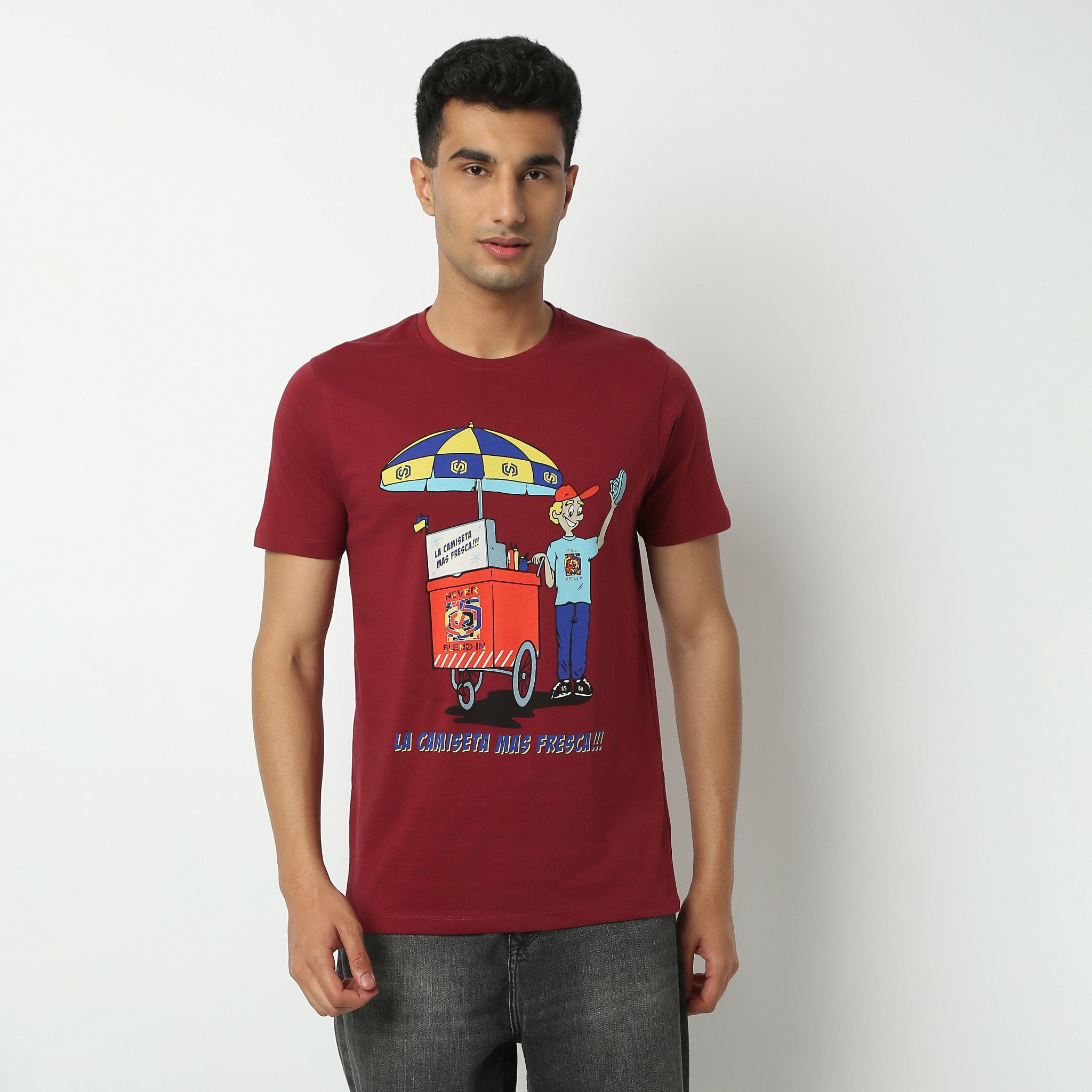 Regular Fit Graphic Crew Neck T-Shirt