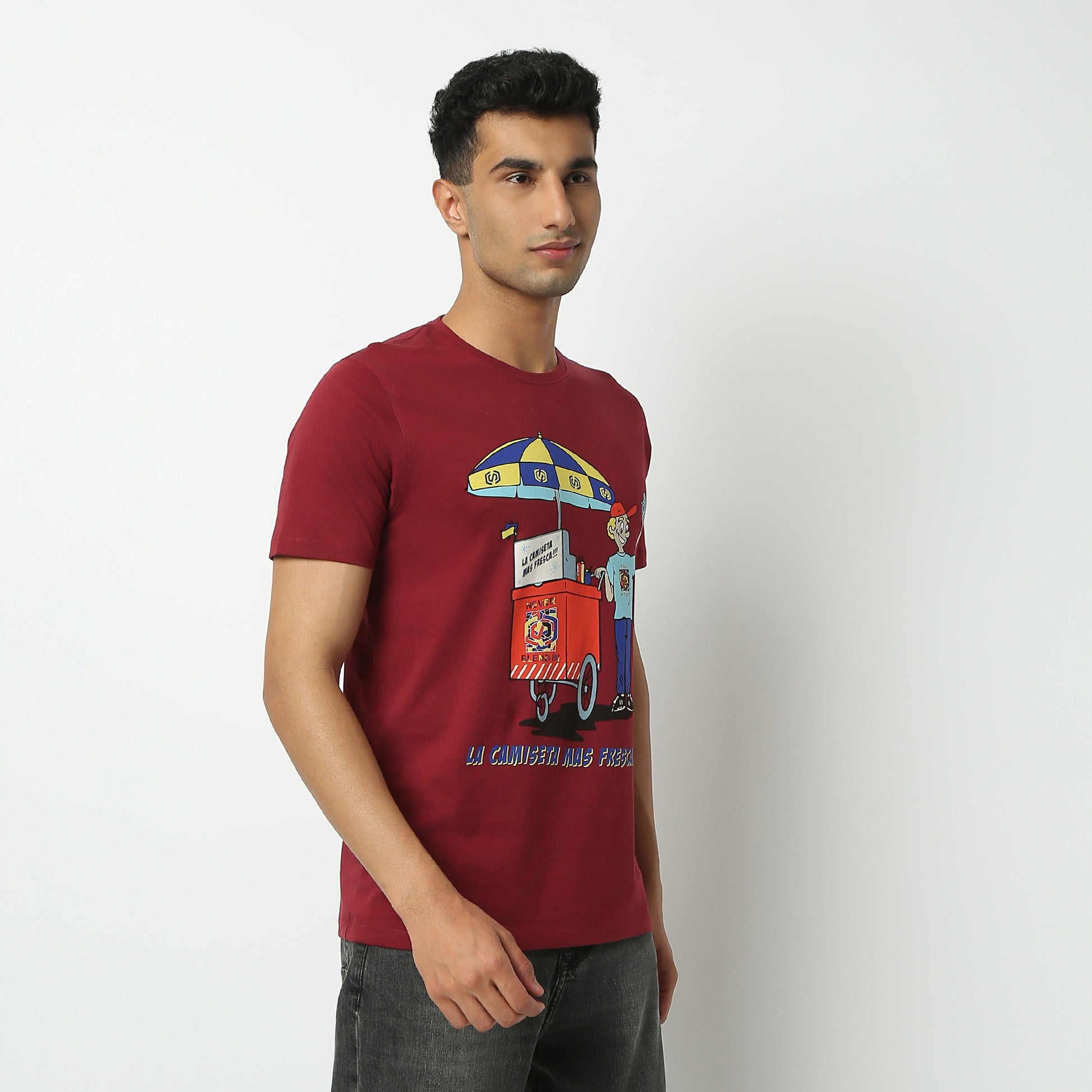 Regular Fit Graphic Crew Neck T-Shirt