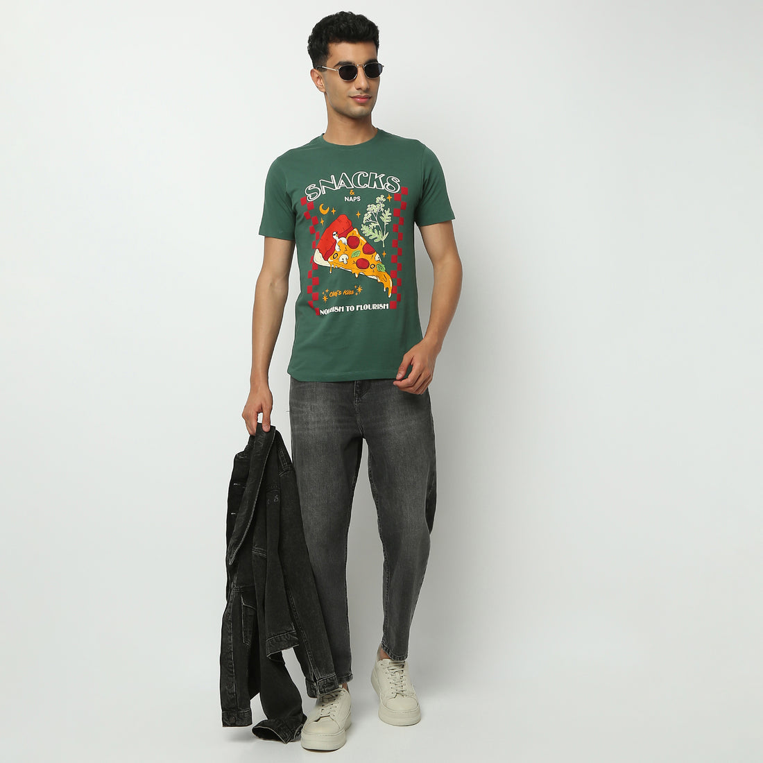 Regular Fit Graphic Crew Neck T-Shirt