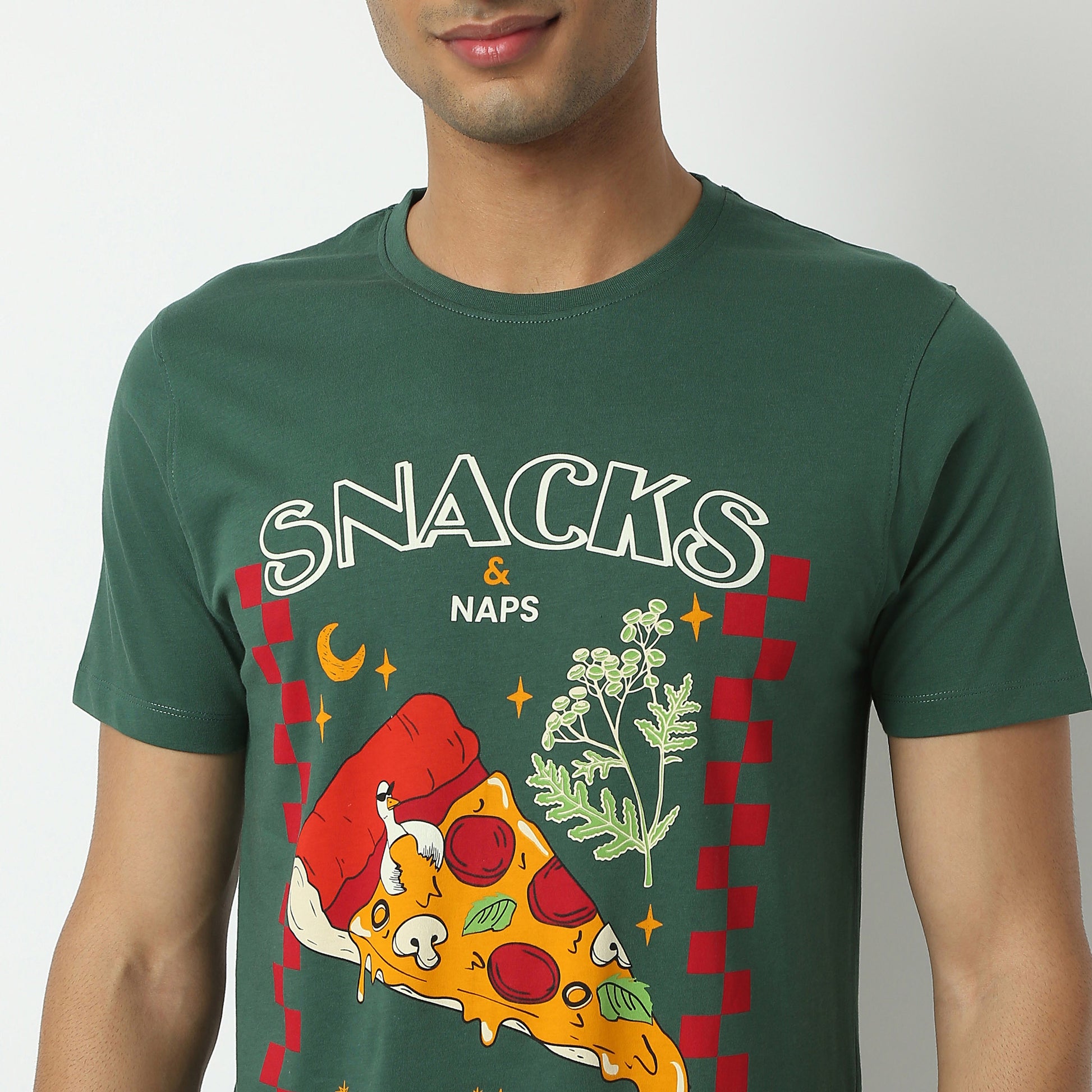 Regular Fit Graphic Crew Neck T-Shirt