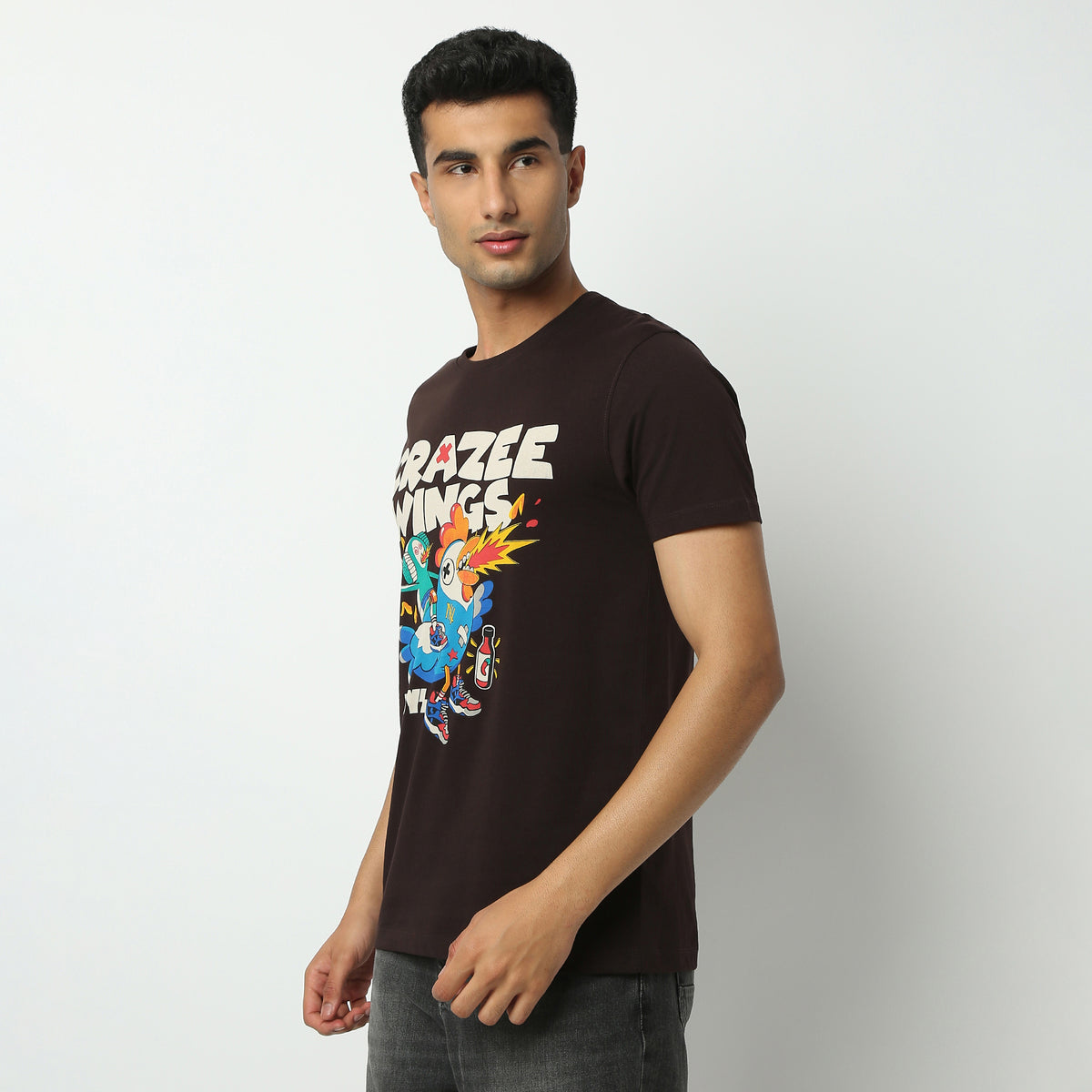 Regular Fit Graphic Crew Neck T-Shirt