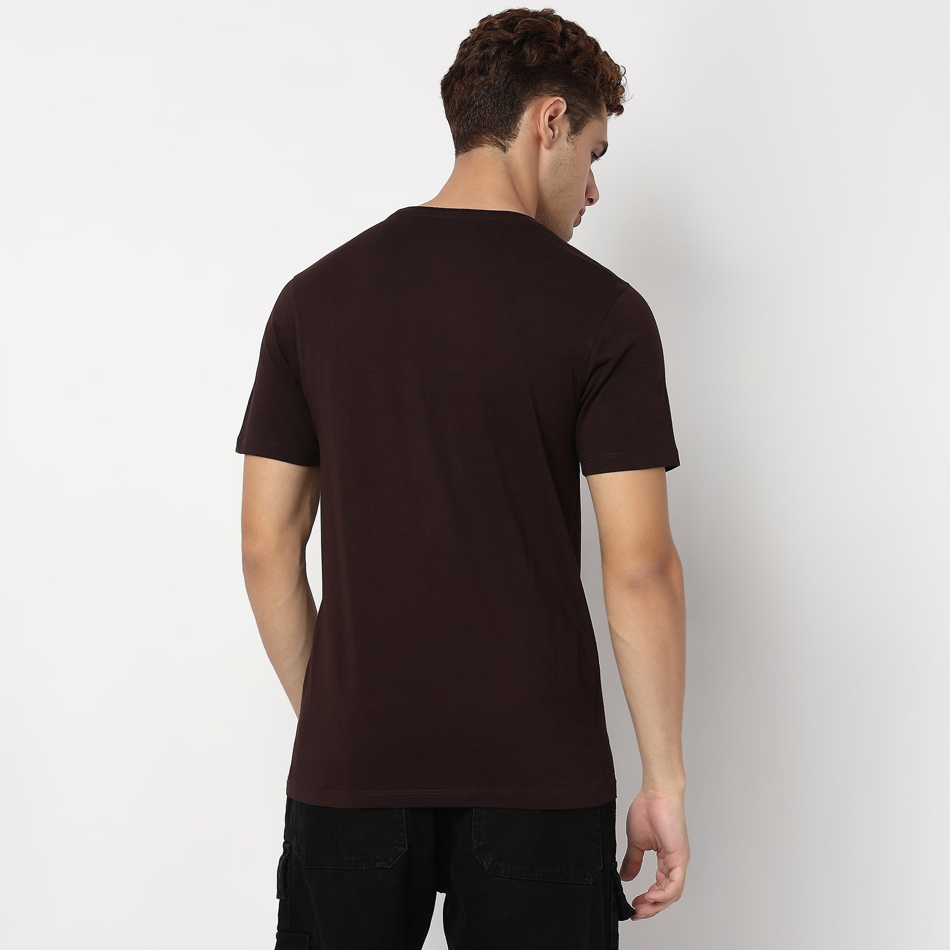 Knitted Graphic Crew Neck T-Shirt