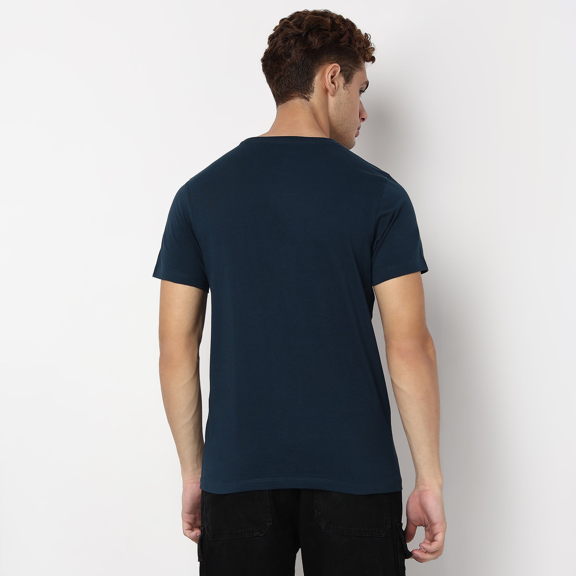 Knitted Graphic Crew Neck T-Shirt