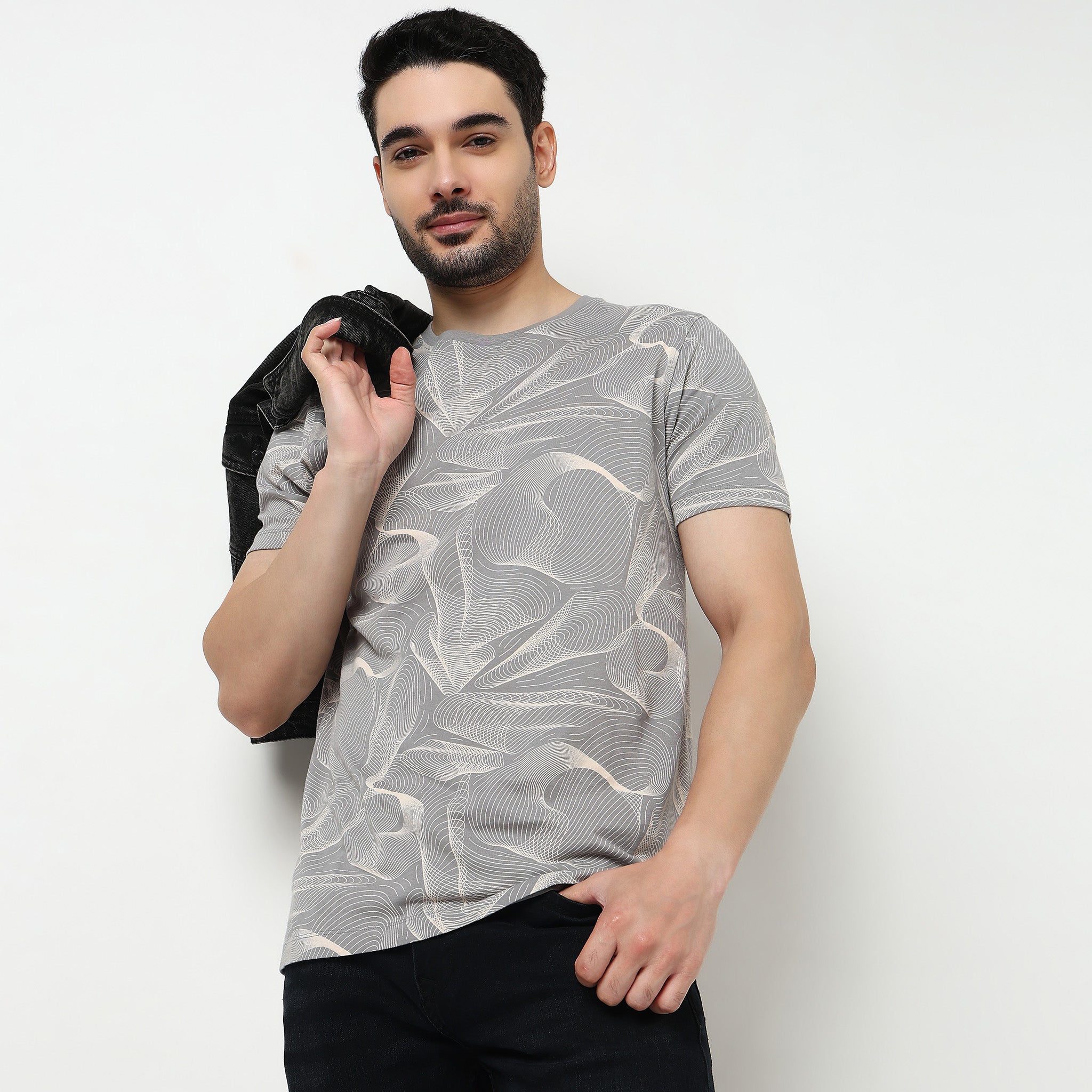 Crew Neck Cotton Graphitee