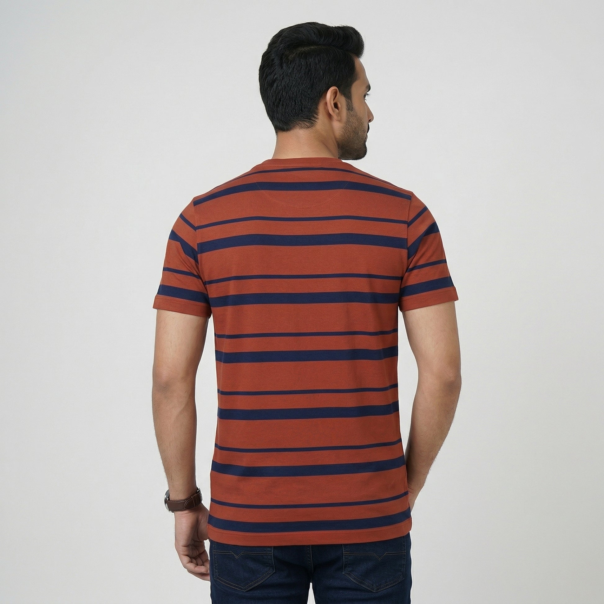 Striped Crew Neck Graphitee