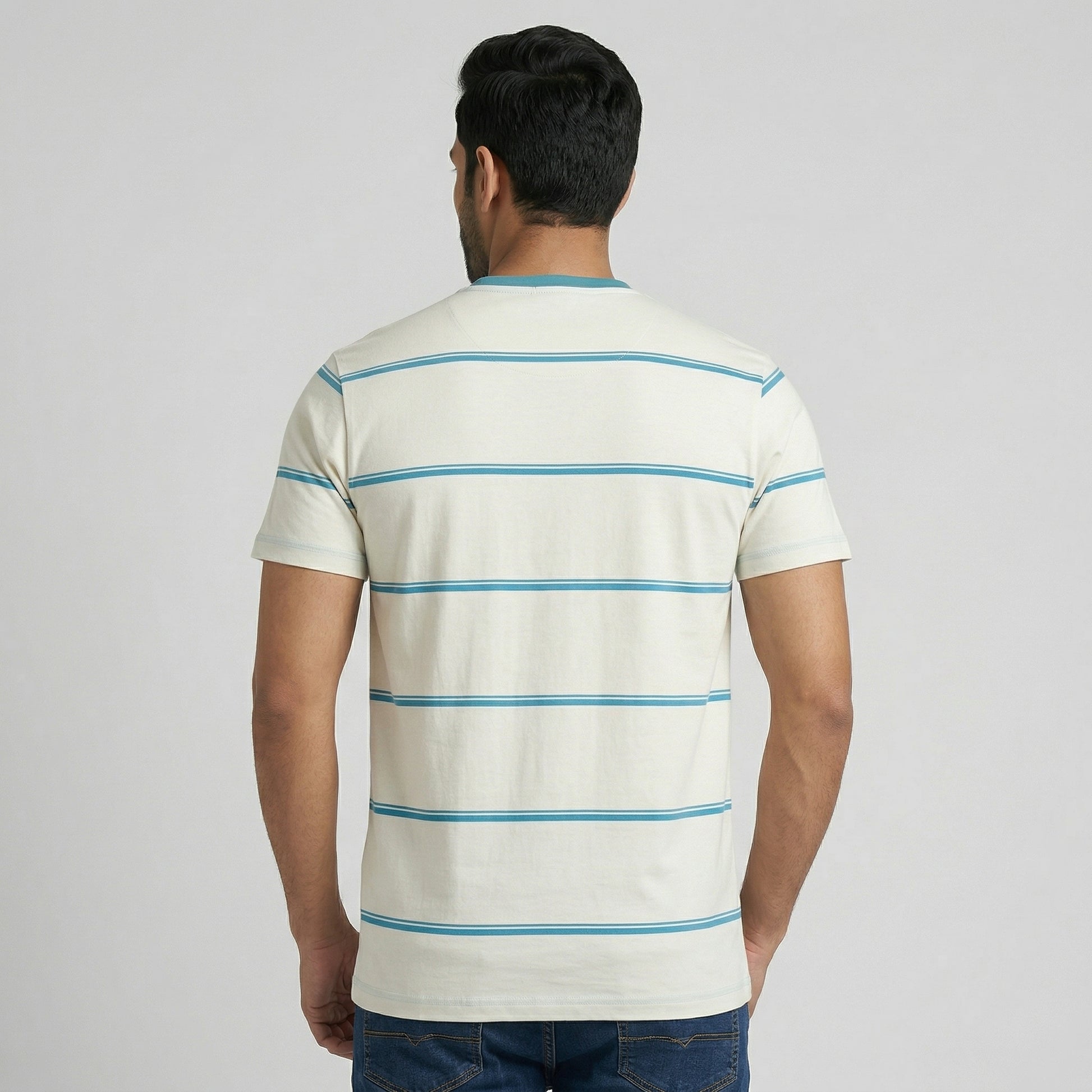 Striped Crew Neck Graphitee