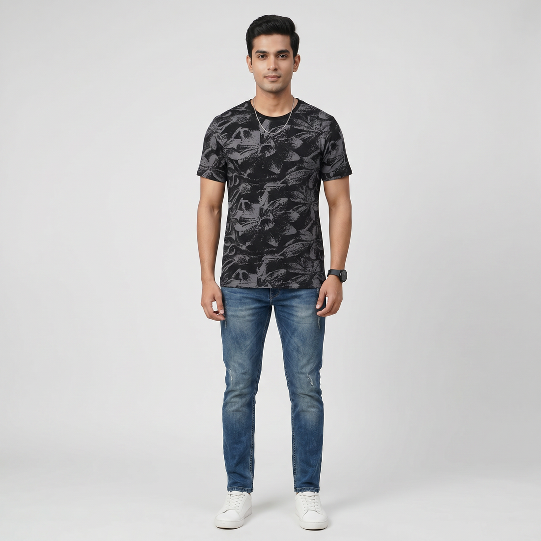 Cotton Crew Neck Graphitee