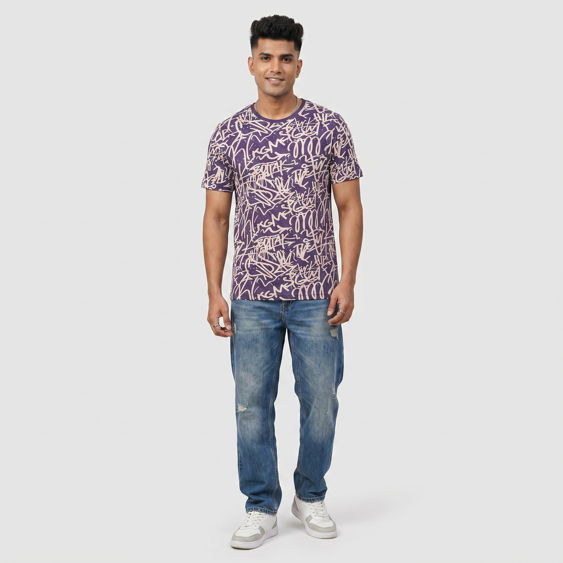 Cotton Crew Neck Graphitee