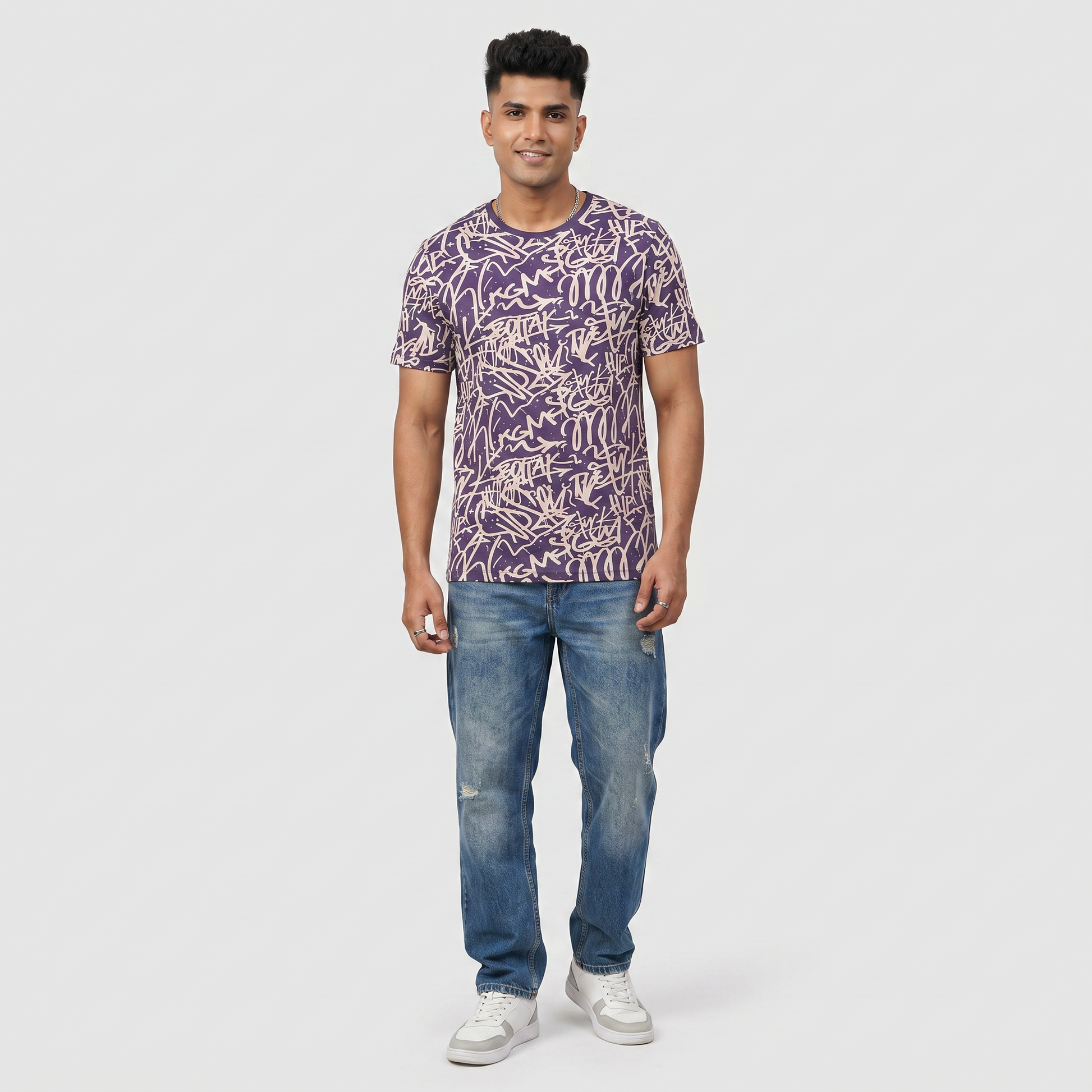 Cotton Crew Neck Graphitee