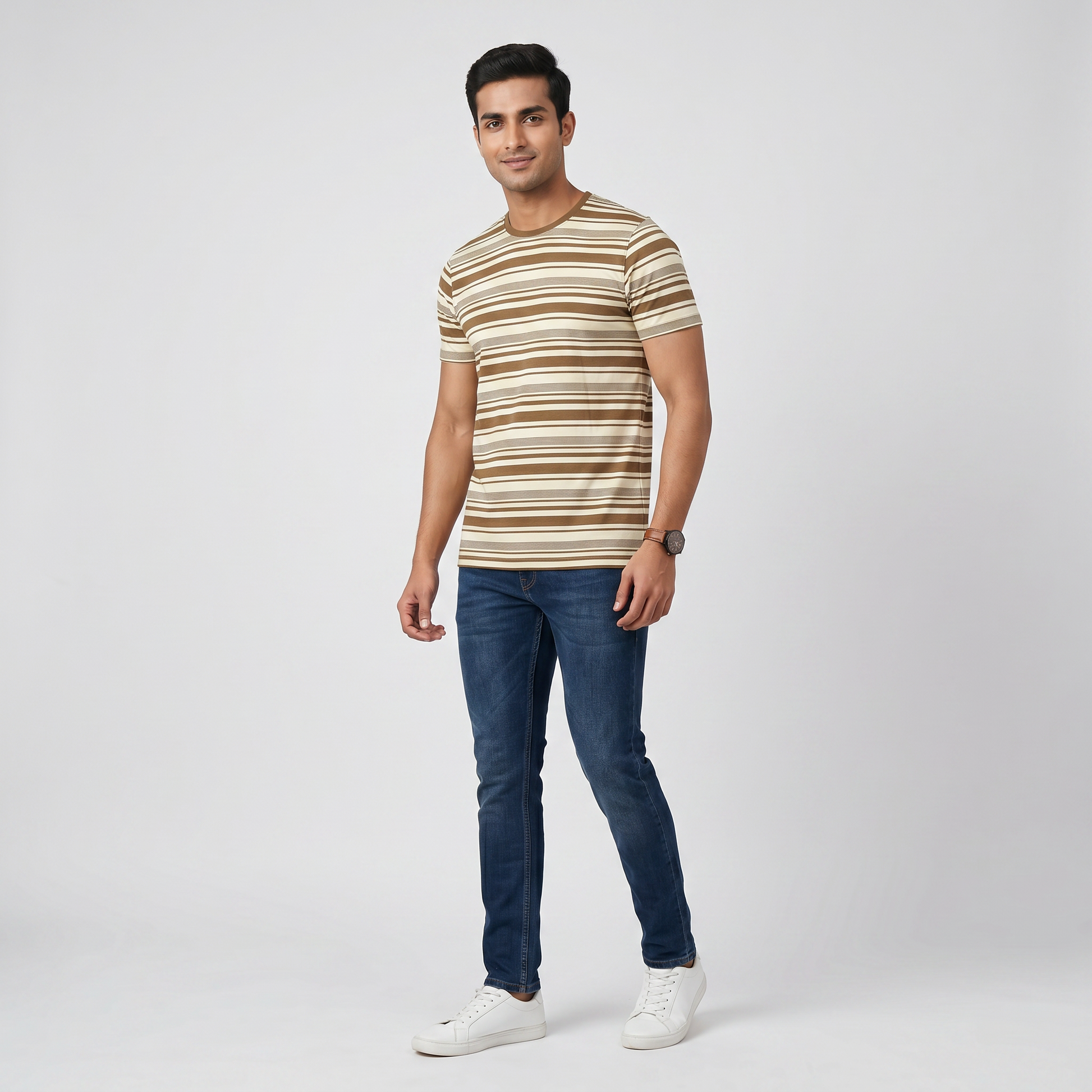 Striped Crew Neck T-Shirt