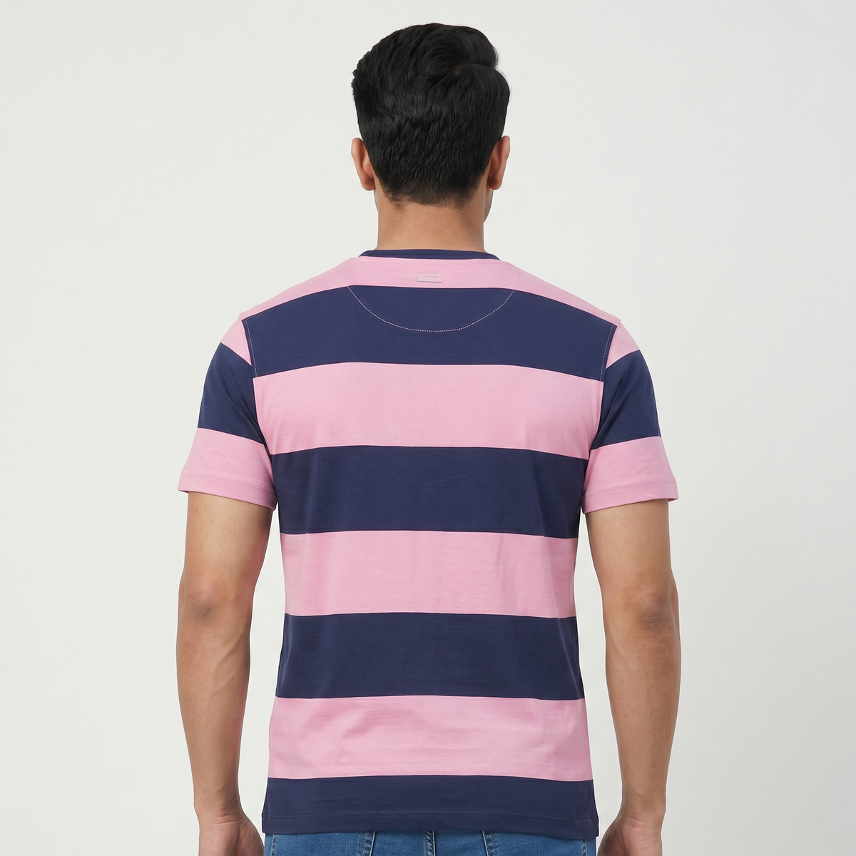 Striped Crew Neck Graphitee
