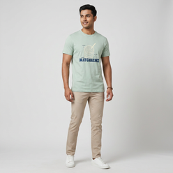 Cotton Crew Neck Graphitee