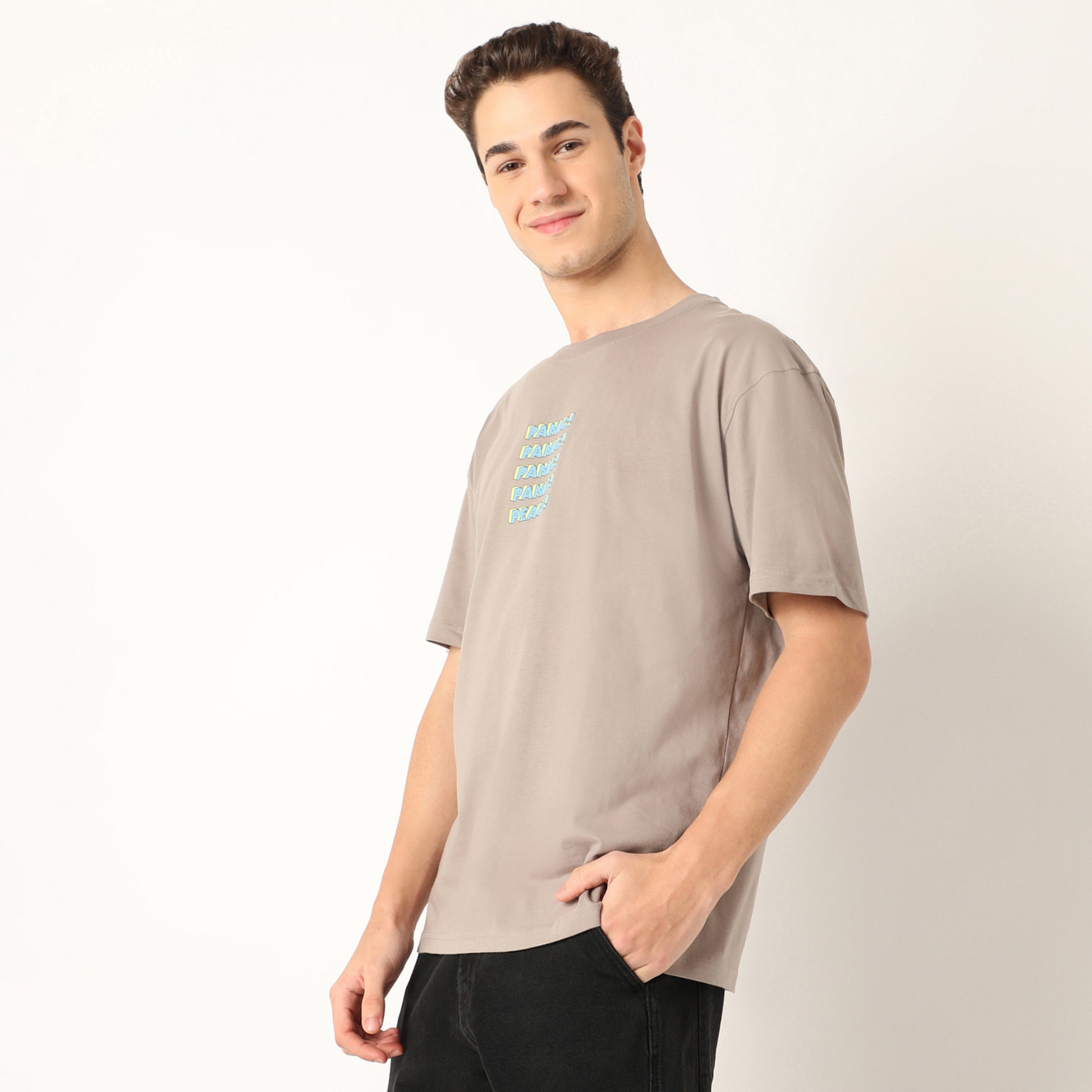 Oversized Slogan Modern Street Graphic T-Shirt