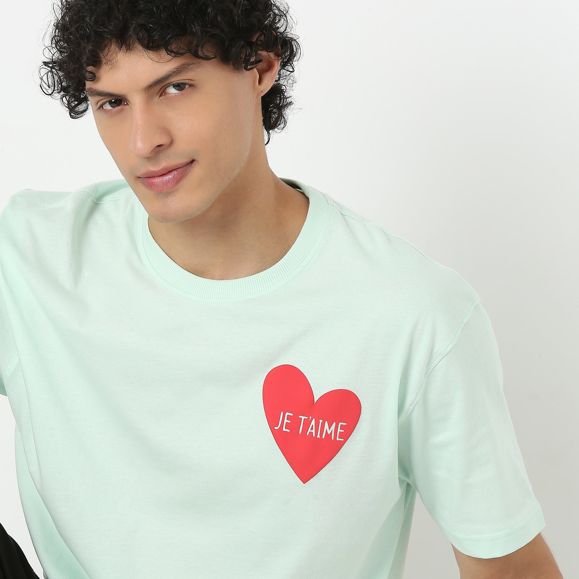 Graphic Crew Neck Oversize Slogan Over Size T-Shirt