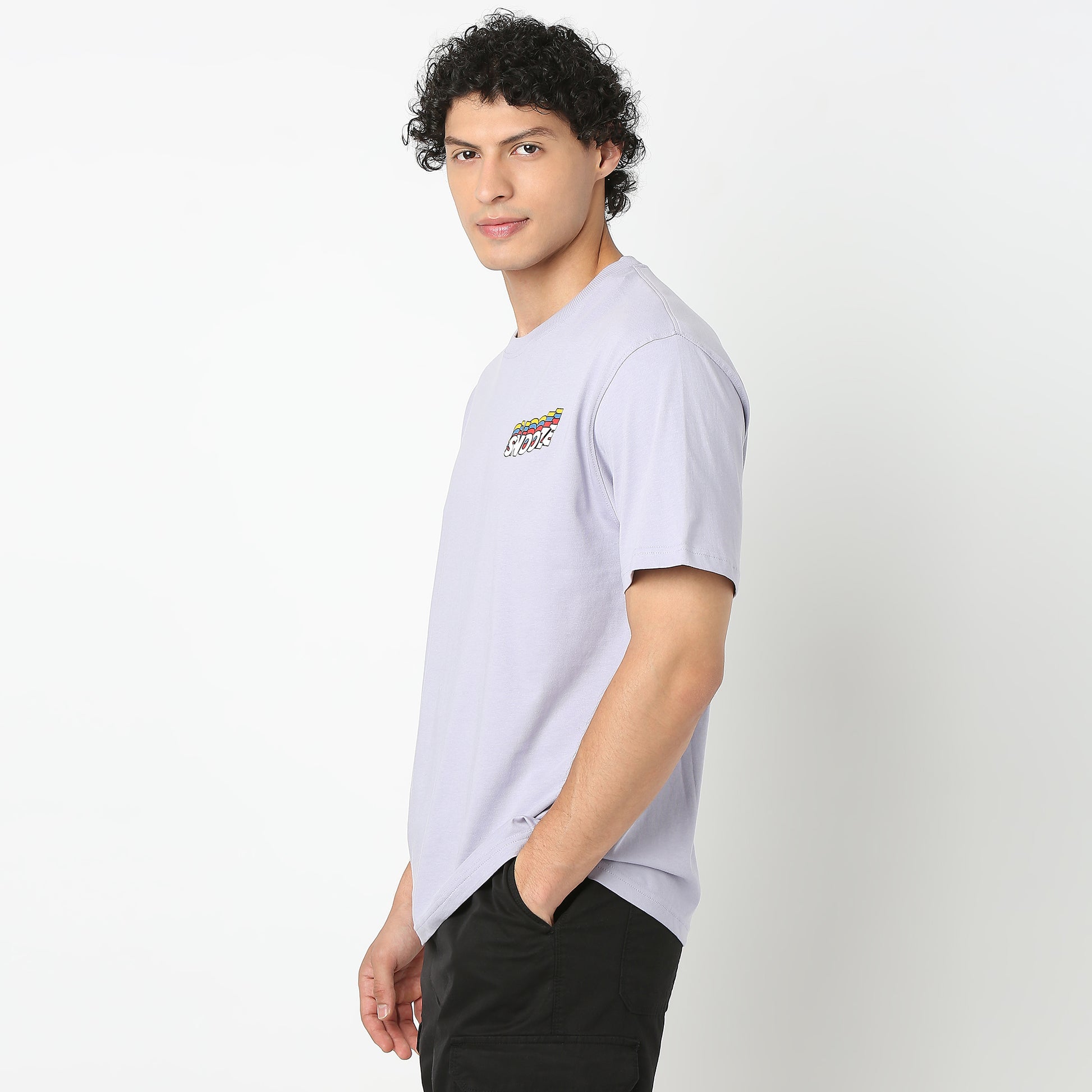 Graphic Crew Neck Oversize Slogan Over Size T-Shirt