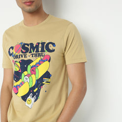 Regular Fit Graphic Crew Neck T-Shirt