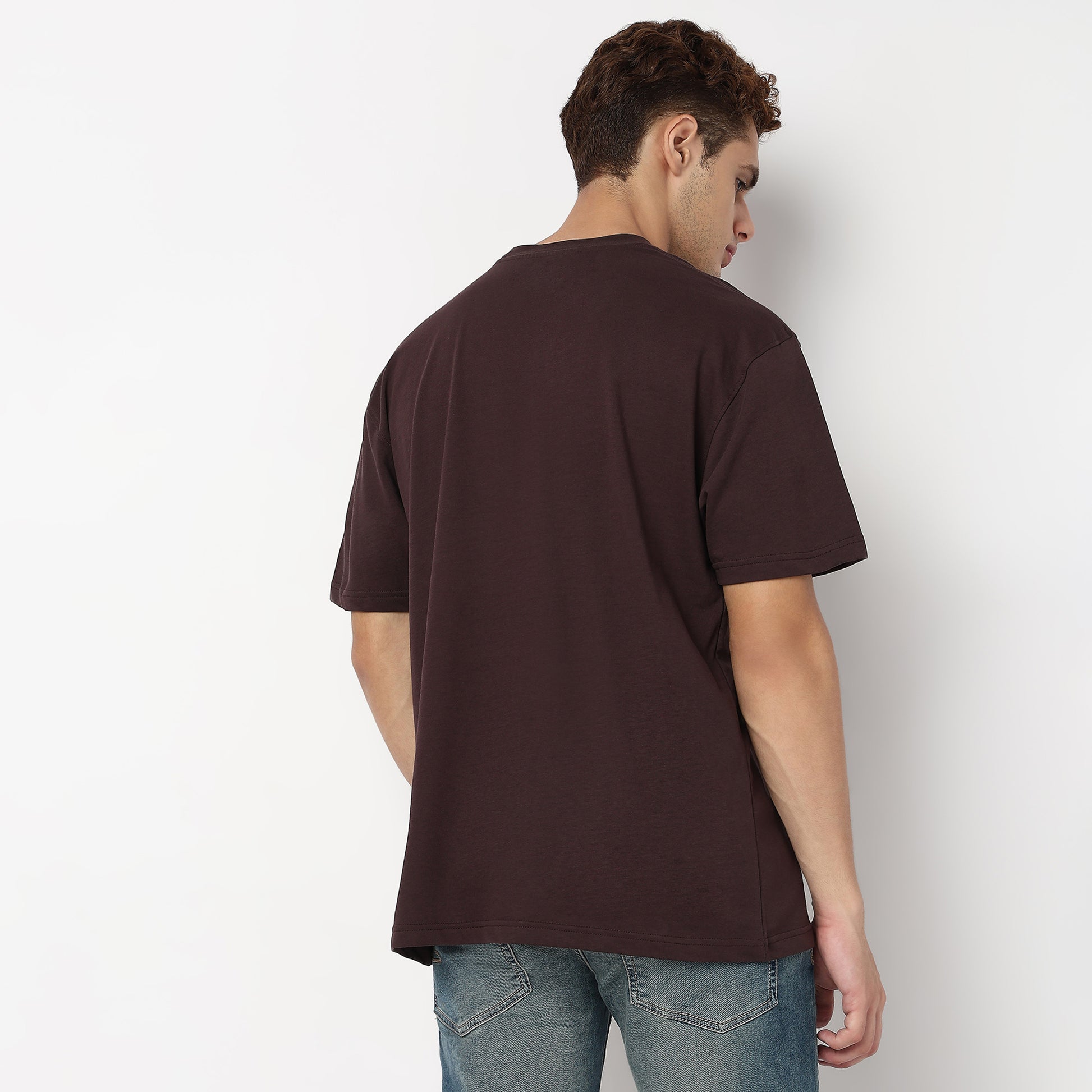 Knitted Graphic Crew Neck Slogan Oversize T-Shirt