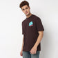 Knitted Graphic Crew Neck Slogan Oversize T-Shirt