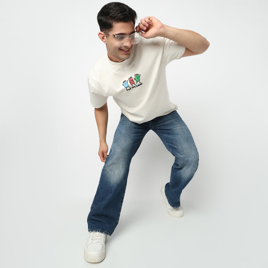 Oversize Cotton Slogan T-Shirt