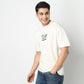 Oversize Cotton Slogan T-Shirt