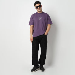 Oversize Cotton Slogan T-Shirt