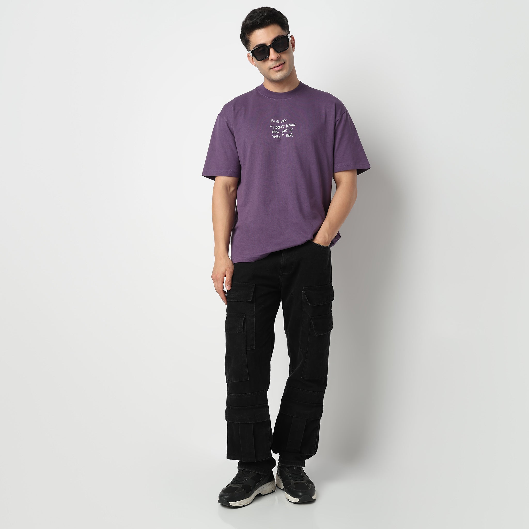 Oversize Cotton Slogan T-Shirt