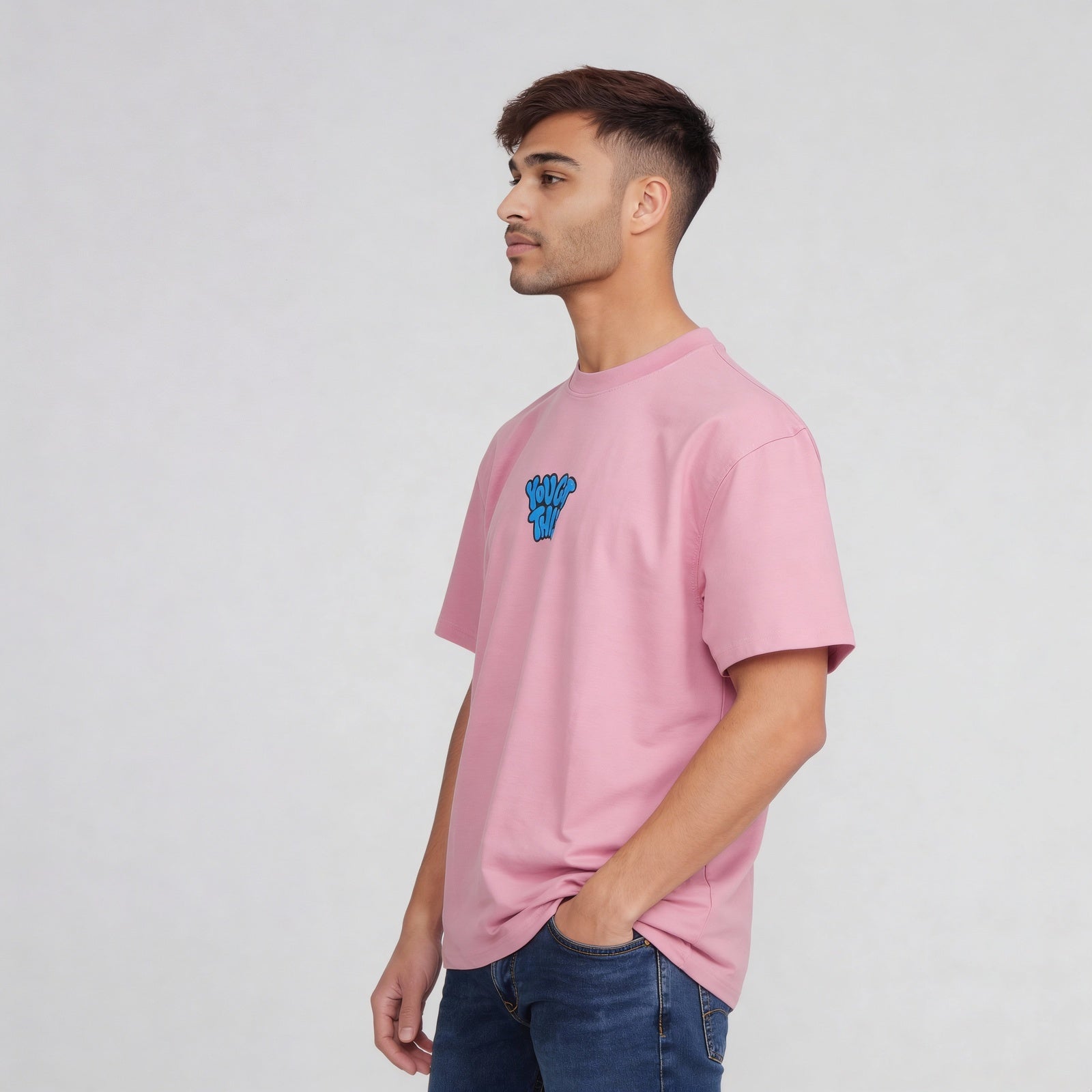 Oversize Cotton Graphic Slogan T-Shirt