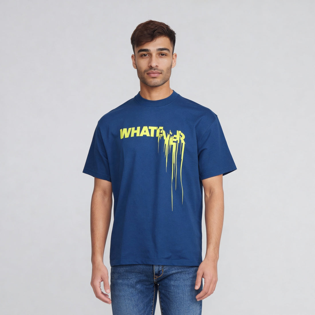 Oversize Cotton Graphic Slogan T-Shirt