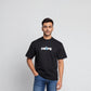 Oversize Cotton Graphic Slogan T-Shirt