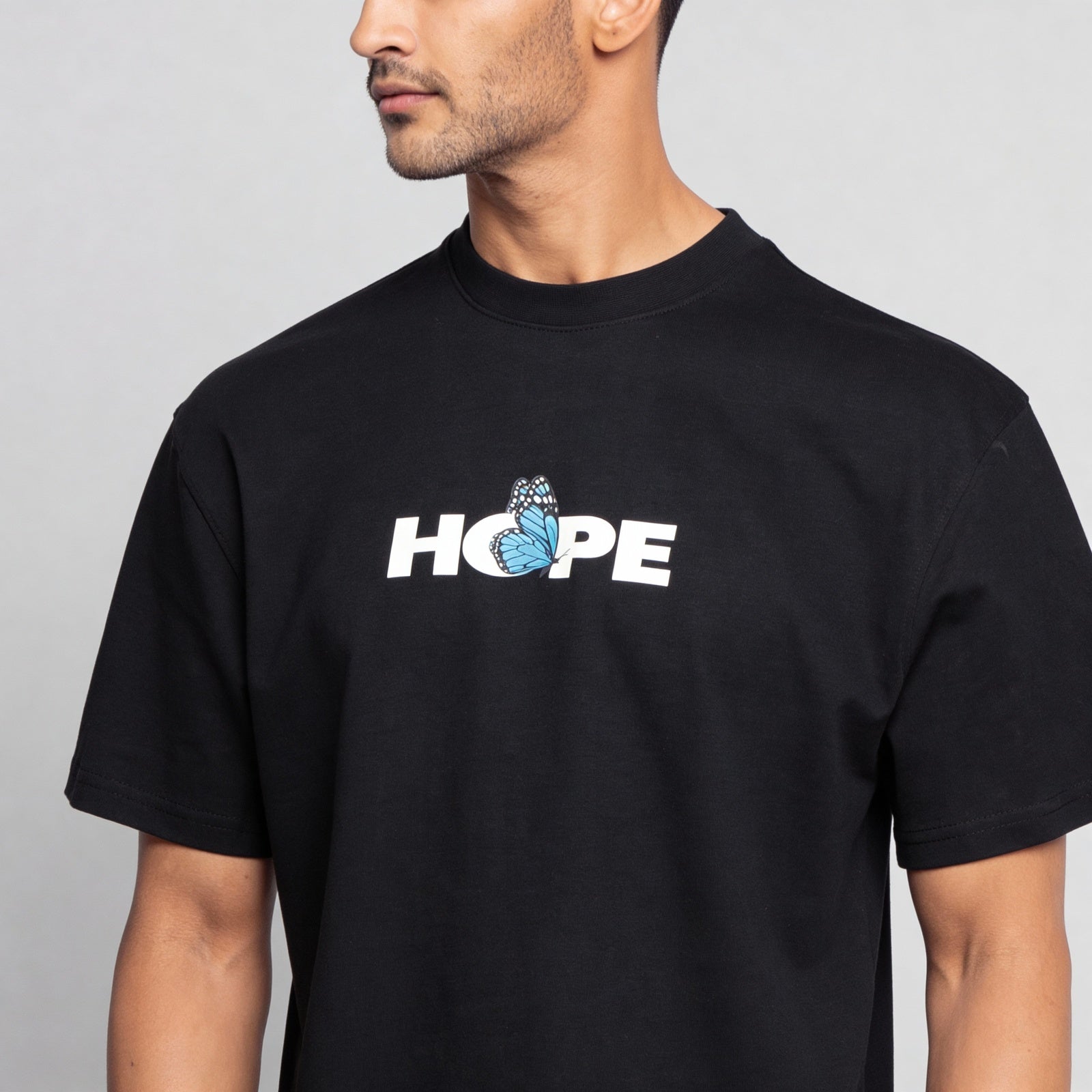 Oversize Cotton Graphic Slogan T-Shirt