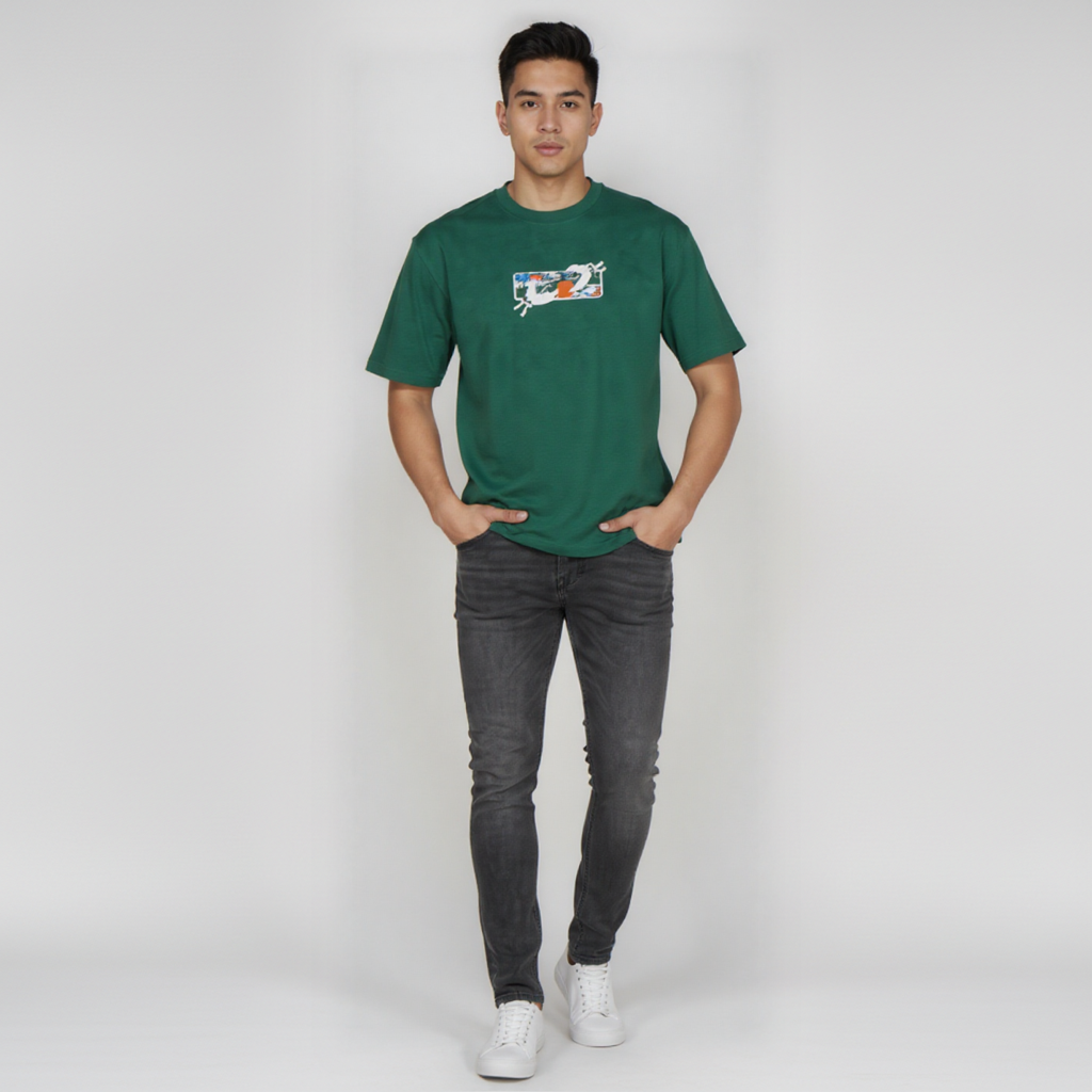 Cotton Oversize Graphic Slogan T-Shirt