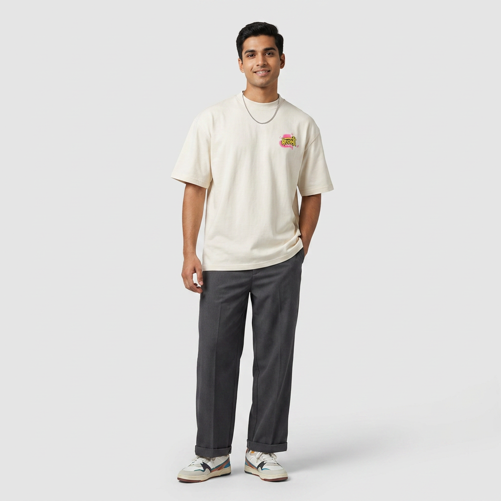 Cotton Graphic Slogan T-Shirt