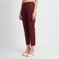 Slim Fit Solid Mid Rise Pants