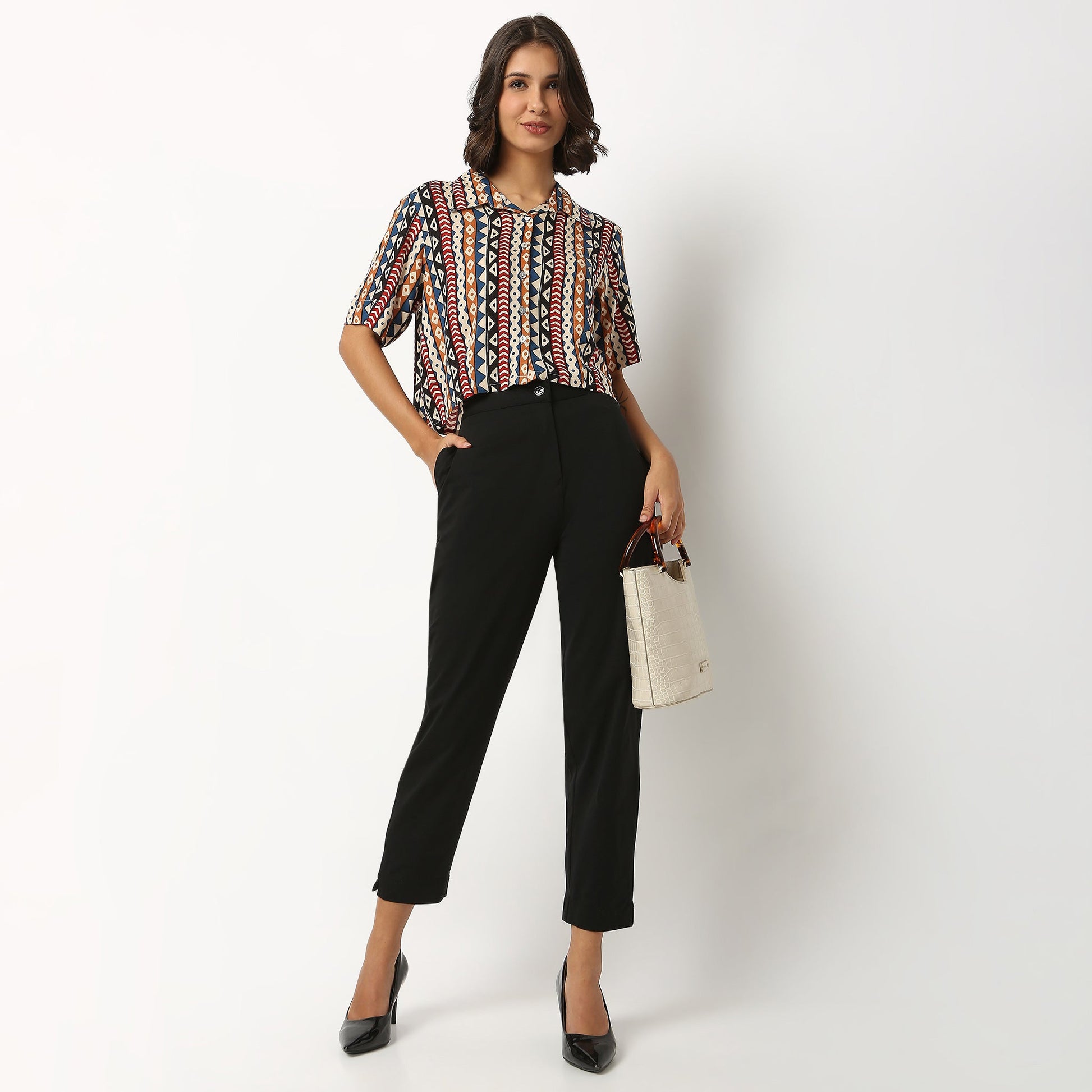 Slim Fit High Rise Pant