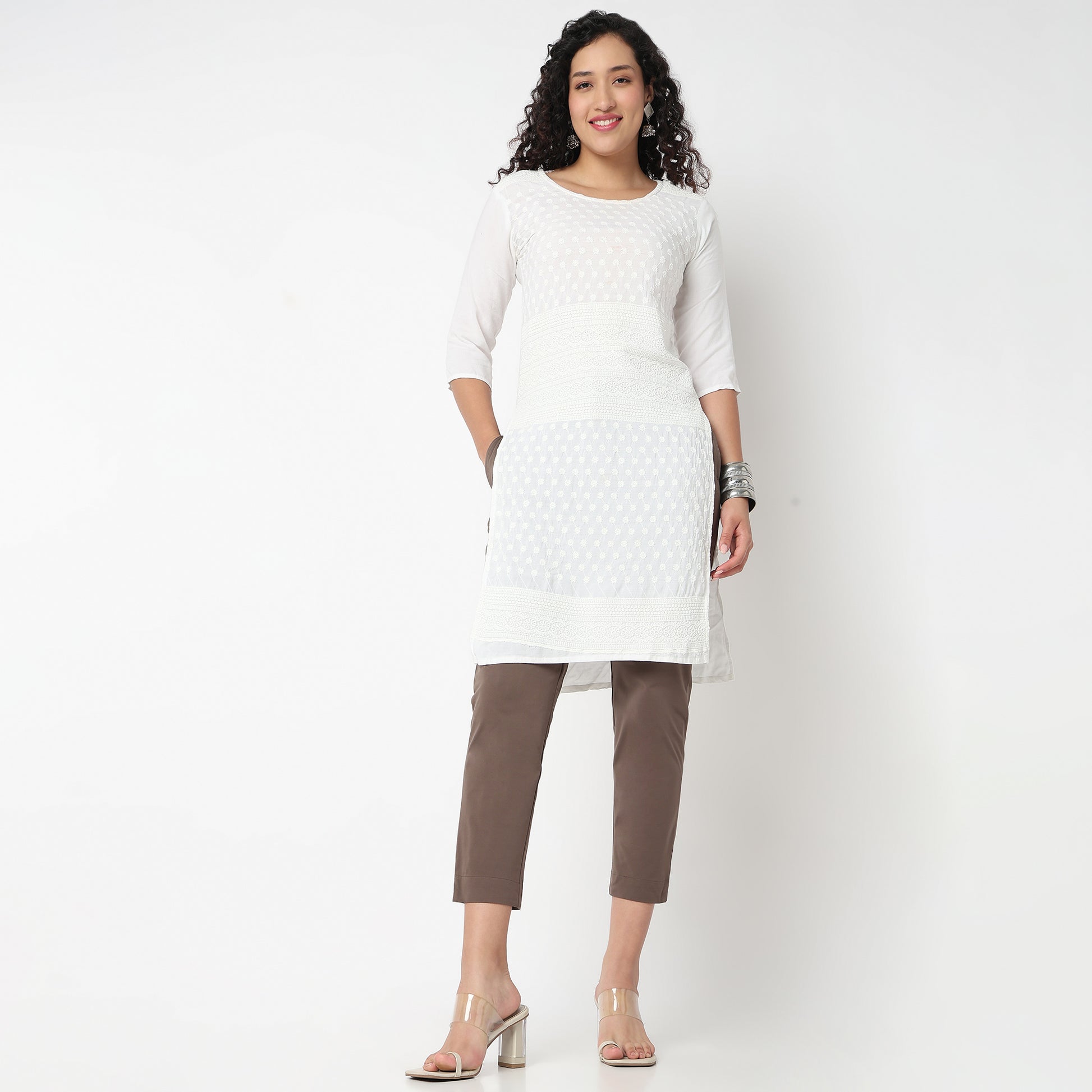 Slim Fit High Rise Pant