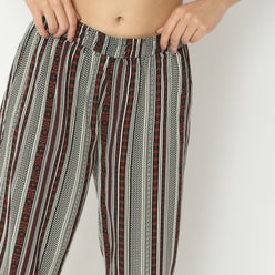 Straight Fit Printed Full Length Mid Rise Ethnic Pants
